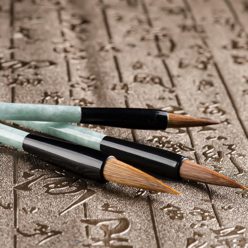 Buddha Stones Natural Jade Luck Chinese Calligraphy Brush Pen Chinese Writing Brush With Gift Box - image 6