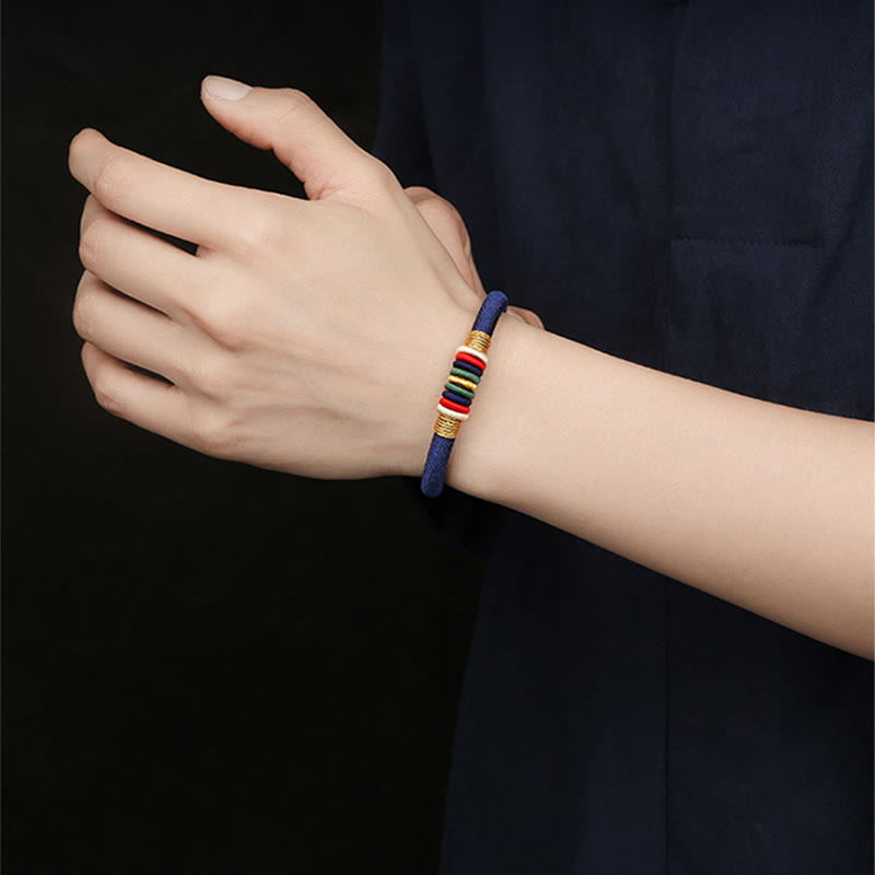 Buddha Stones Tibetan Handmade Colorful King Kong Knot Five Elements Luck Braid String Bracelet - image 15