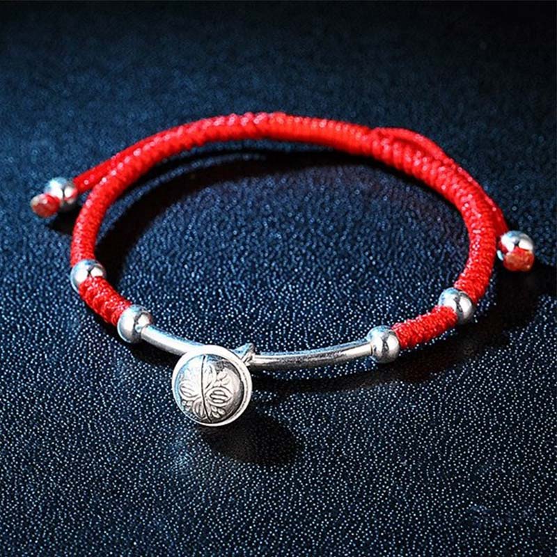 Buddha Stones FengShui Lucky Red String Bell Bracelet - image 1