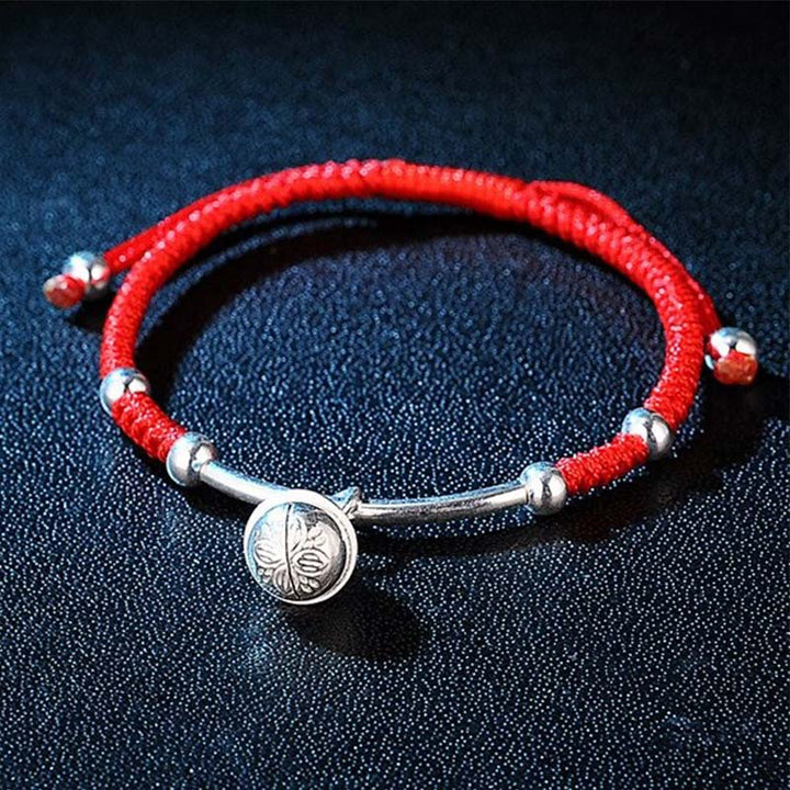 Buddha Stones FengShui Lucky Red String Bell Bracelet - image 1