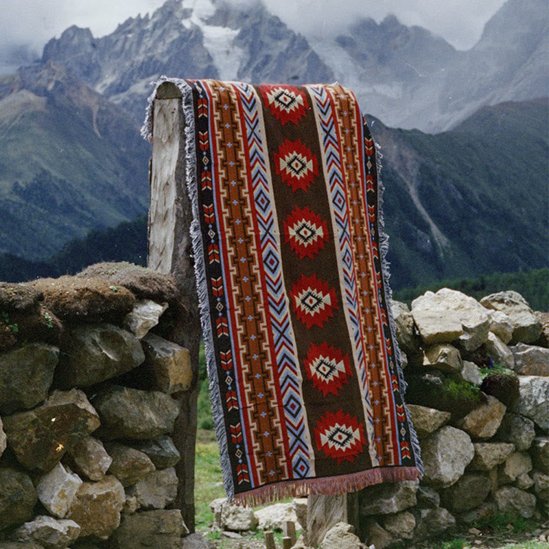 Geometric Warm Comfortable Camping Home Office Bed Blanket - image 1