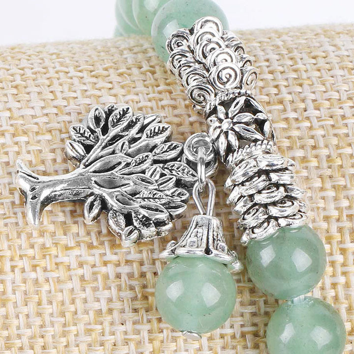 Buddha Stones Natural Gemstone Tree of Life Lucky Charm Stretch Bracelet - image 13