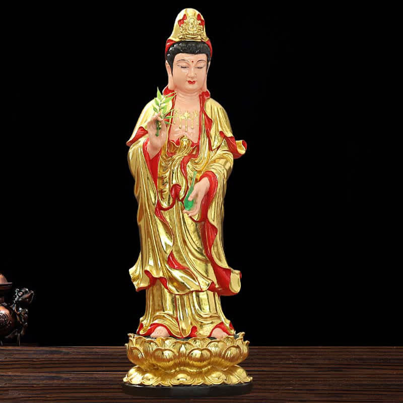 Buddha Stones Chenrezig Bodhisattva Avalokitesvara Figurine Harmony Resin Statue Home Decoration - image 1