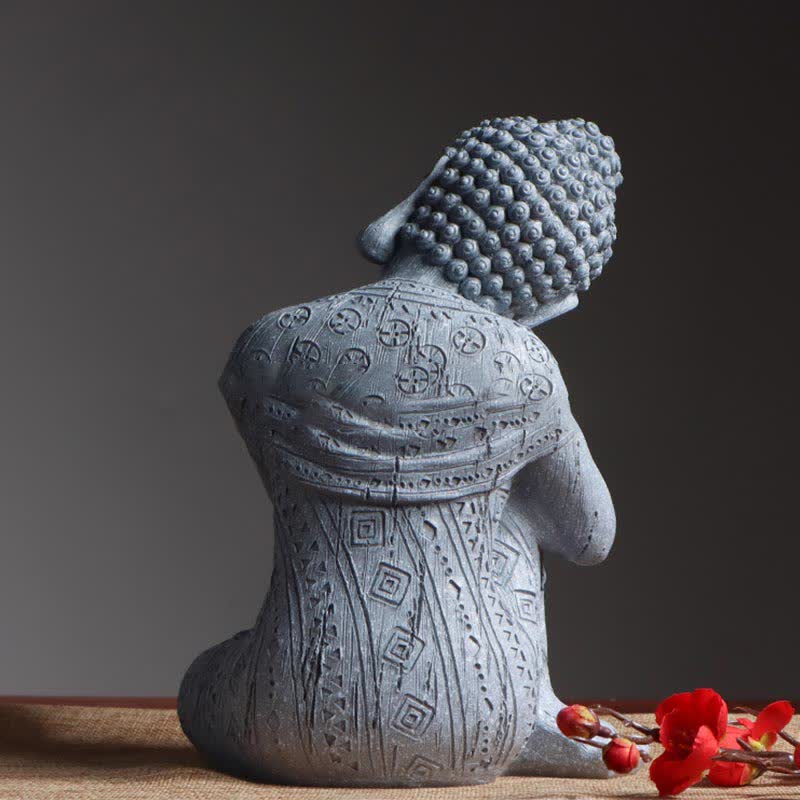 Buddha Stones Tibetan Meditating Buddha Serenity Resin Statue Decoration - image 9