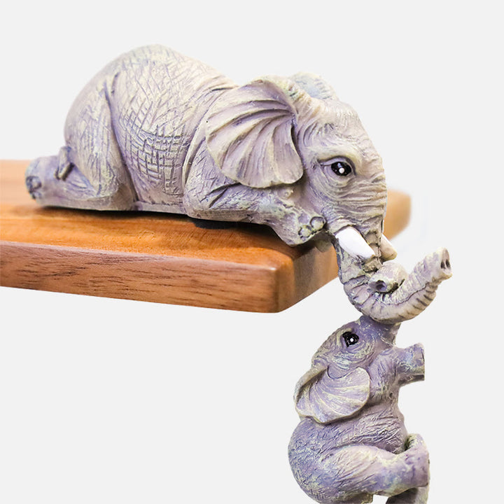 Buddha Stones 3pcs Feng Shui Elephant Sitter Figurines Wealth Figurine Home Decoration - image 4