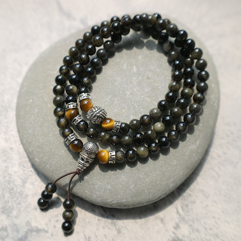 Golden Obsidian Energy Bracelet Necklace - image 3