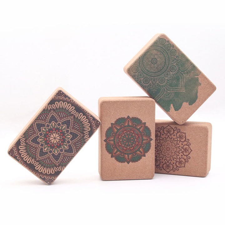 Buddha Stones Tibetan Mandala Mindful Yoga Cork Block - image 2