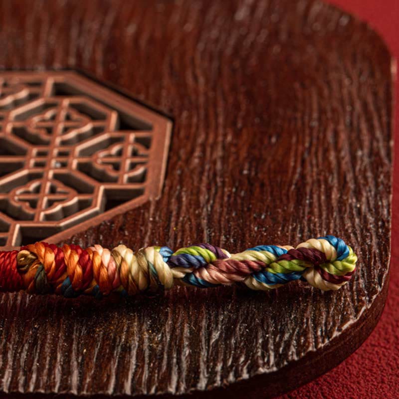 Buddha Stones "May you be healthy and happy" Lucky Multicolored Bracelet Includes Gift Message Card - image 6