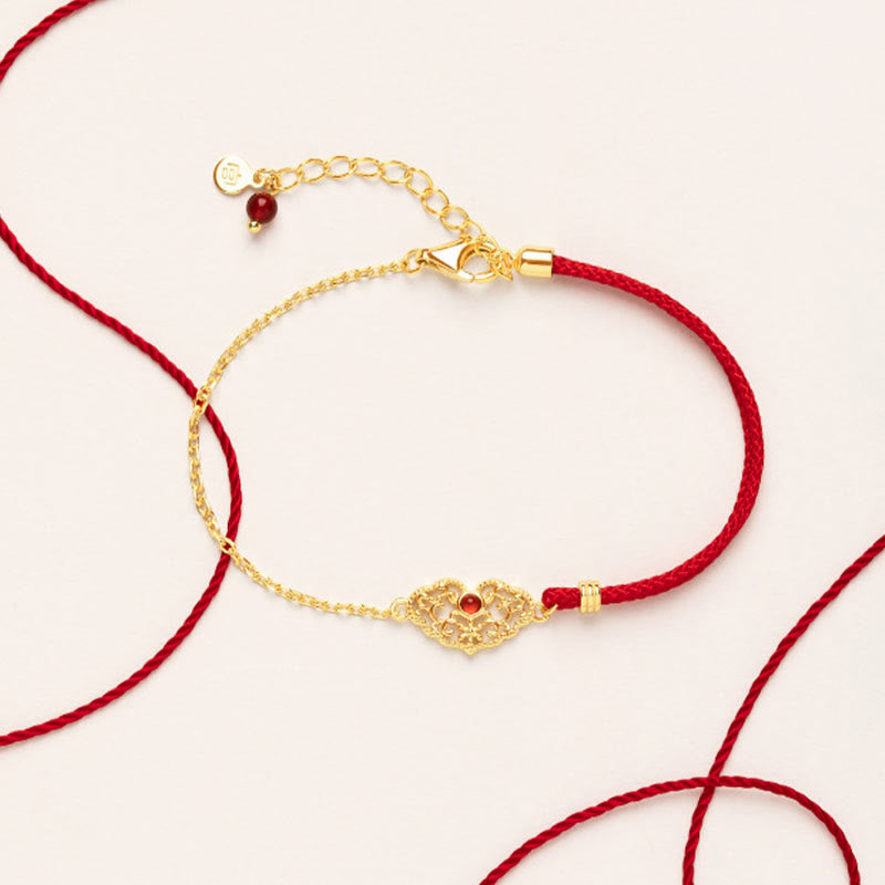 Buddha Stones Lock of Good Wishes Luck Strength Chain Bracelet - image 3