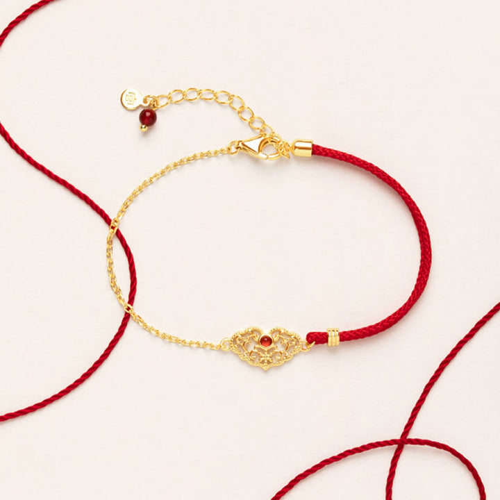 Buddha Stones Lock of Good Wishes Luck Strength Chain Bracelet - image 3