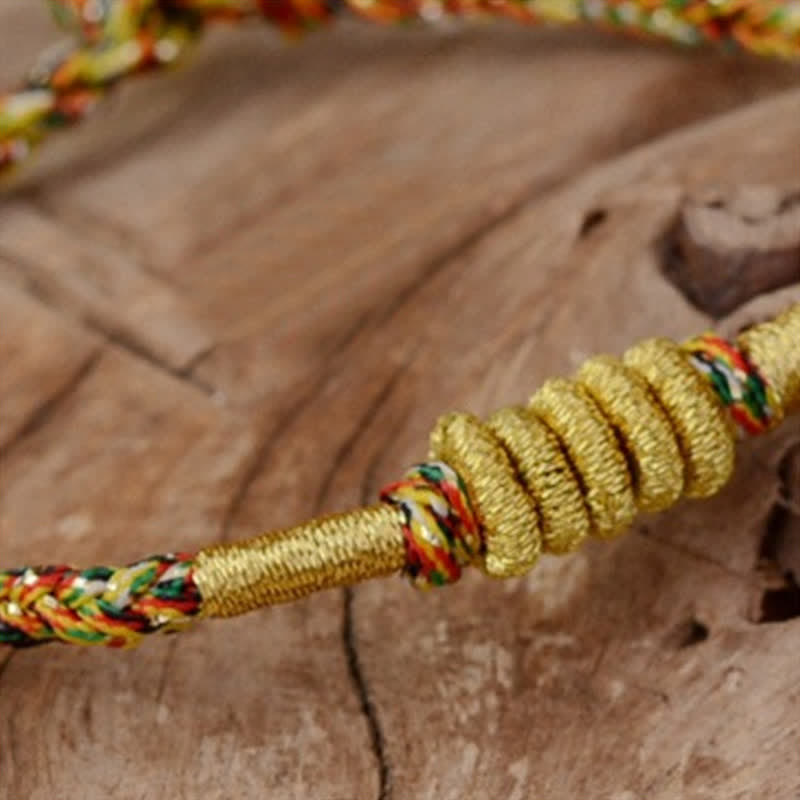 Buddha Stones Handmade Colorful King Kong Knot Protection Braid String Bracelet - image 4