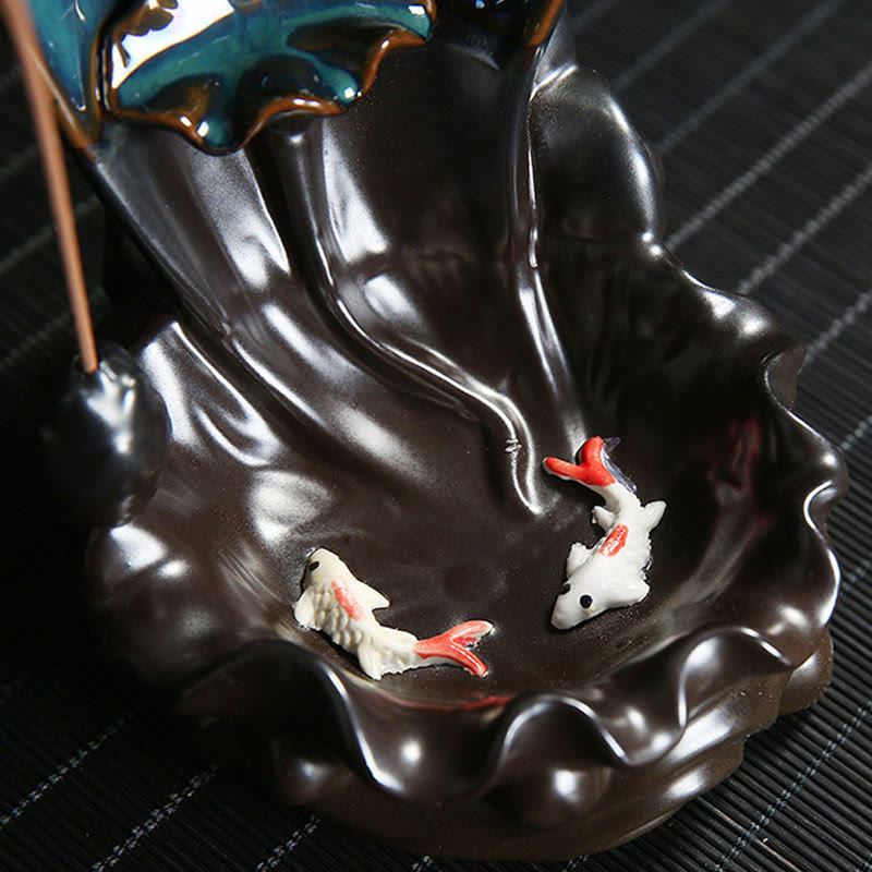 Buddha Stones Waterfall Incense Burner Backflow Incense Holder - image 6