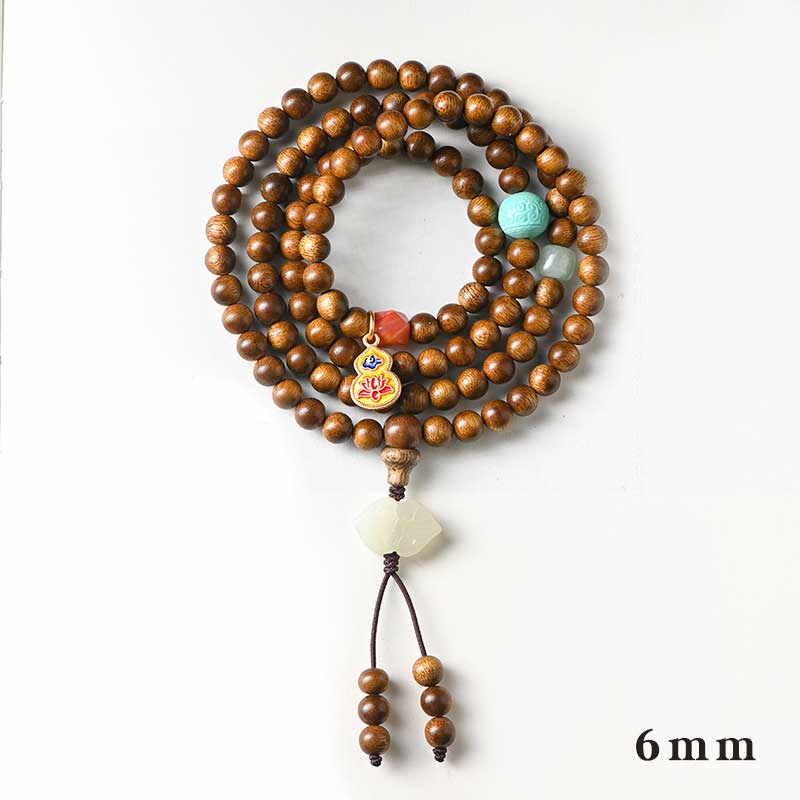 Buddha Stones Tibetan Rosewood Protection Calm Bracelet Mala - 6mm*108 Rosewood - image 3