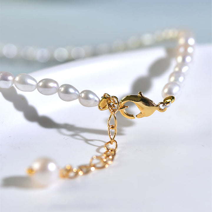 Buddha Stones 925 Sterling Silver Natural Pearl Larimar Sincerity Necklace Pendant - image 5