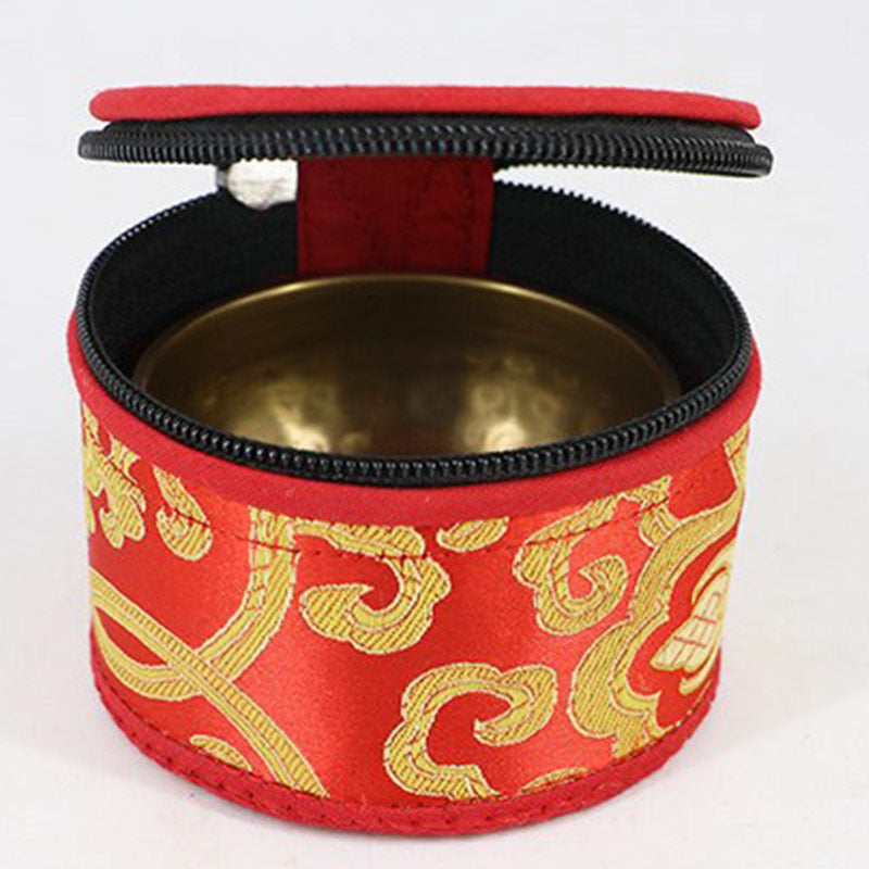 Buddha Stones Tibetan Singing Bowl Storage Bag with Zipper Closure Decoration - image 3