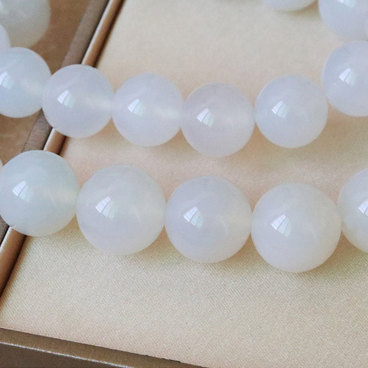 Buddha Stones White Agate Red Agate Luck Wrist Mala Tassels Pocket Mala Car Decoration - image 9