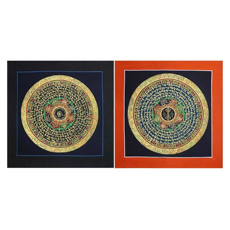 Buddha Stones Tibetan Handmade Thangka Painting Spiritual Blessing Blind Box Random Color Pattern - image 27