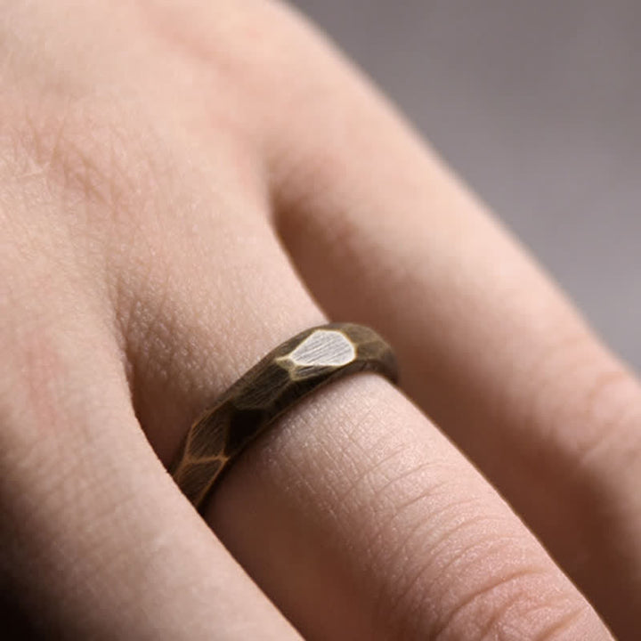 Buddha Stones Tibetan Simple Design Copper Wealth Ring - image 5