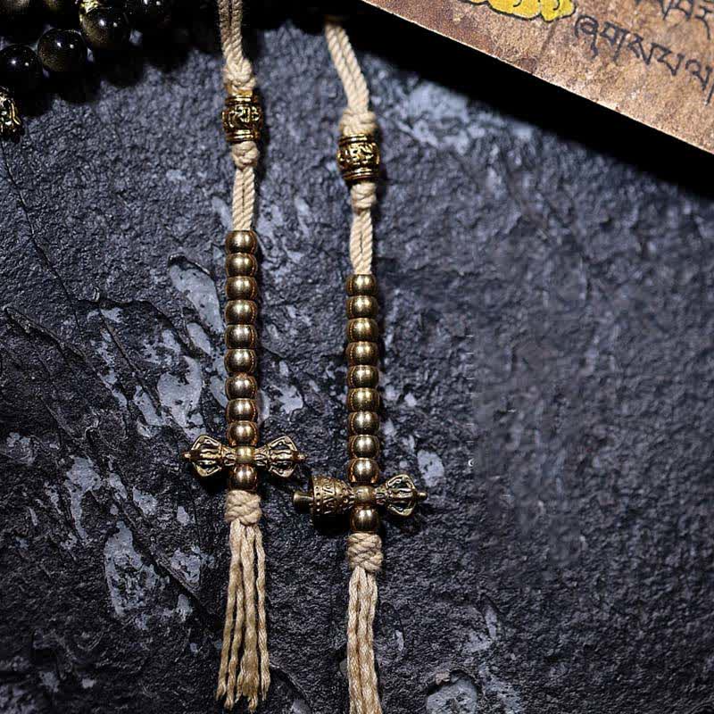 Buddha Stones 108 Mala Beads Gold Sheen Obsidian Tiger Eye Eagle's Eye Stone Wealth Bracelet - image 27