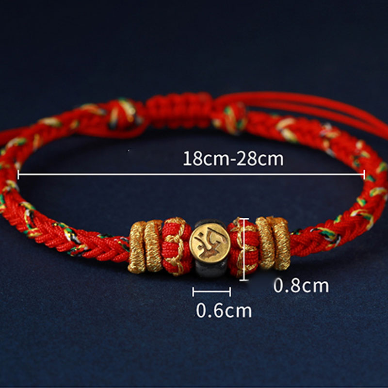Buddha Stones Chinese Zodiac Natal Buddha Silver Luck Braided String Bracelet - image 9