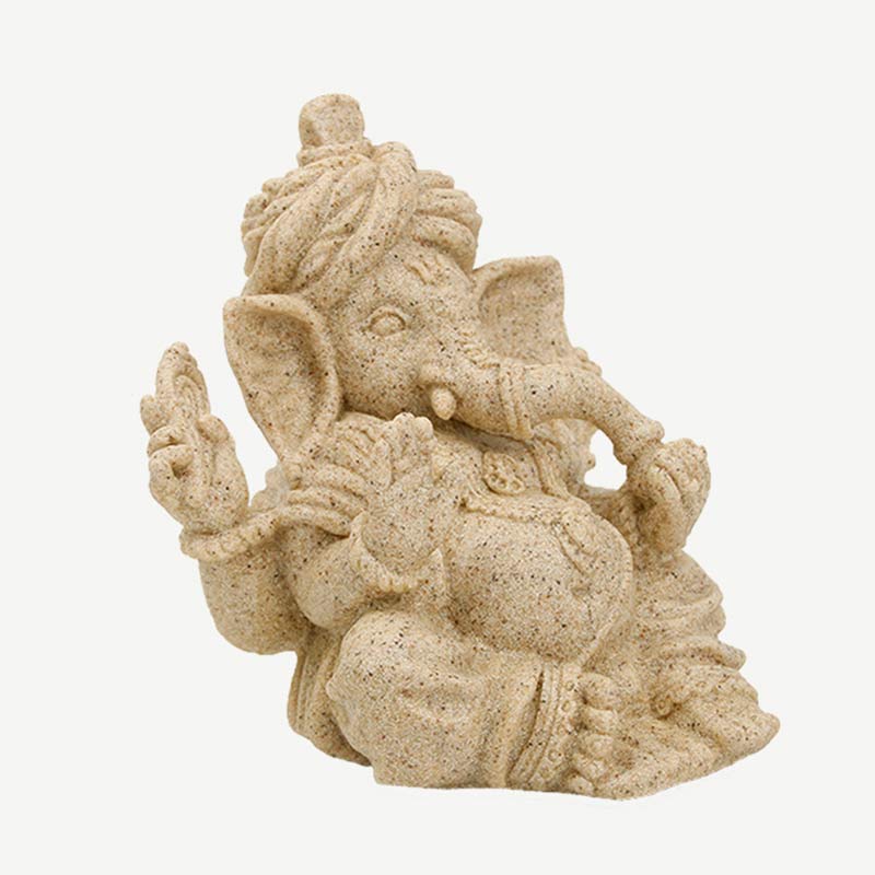 Buddha Stones Ganesh Ganpati Elephant Statue Blessing Protection Home Decoration - image 2