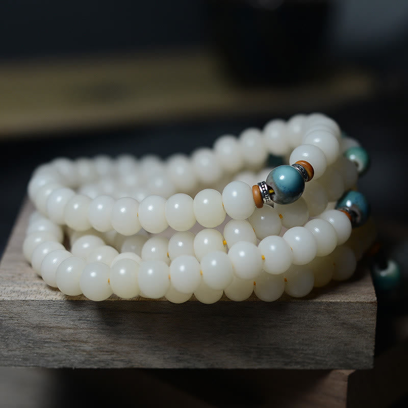 Buddha Stones 108 Mala Beads Bodhi Seed Keep Away Evil Spirits Calm Bracelet - image 8
