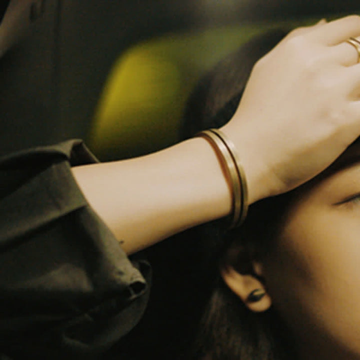 Buddha Stones Rustic Copper Luck Viking Cuff Bracelet - image 4