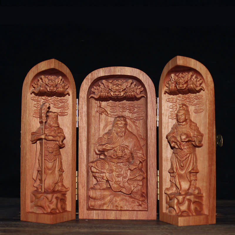 Avalokitesvara Kwan Yin Buddha Cherry Wood Compassion Home Decoration Altar - Lord Guan Gong - image 15