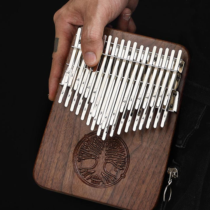 Buddha Stones Kalimba 34 Keys Thumb Piano Tree of Life Design Portable Finger Marimba Piano - 34 Keys - image 0