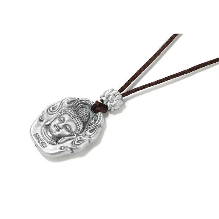 Buddha Stones Chinese Zodiac Natal Buddha Om Mani Padme Hum Lotus Compassion Necklace Pendant - image 7