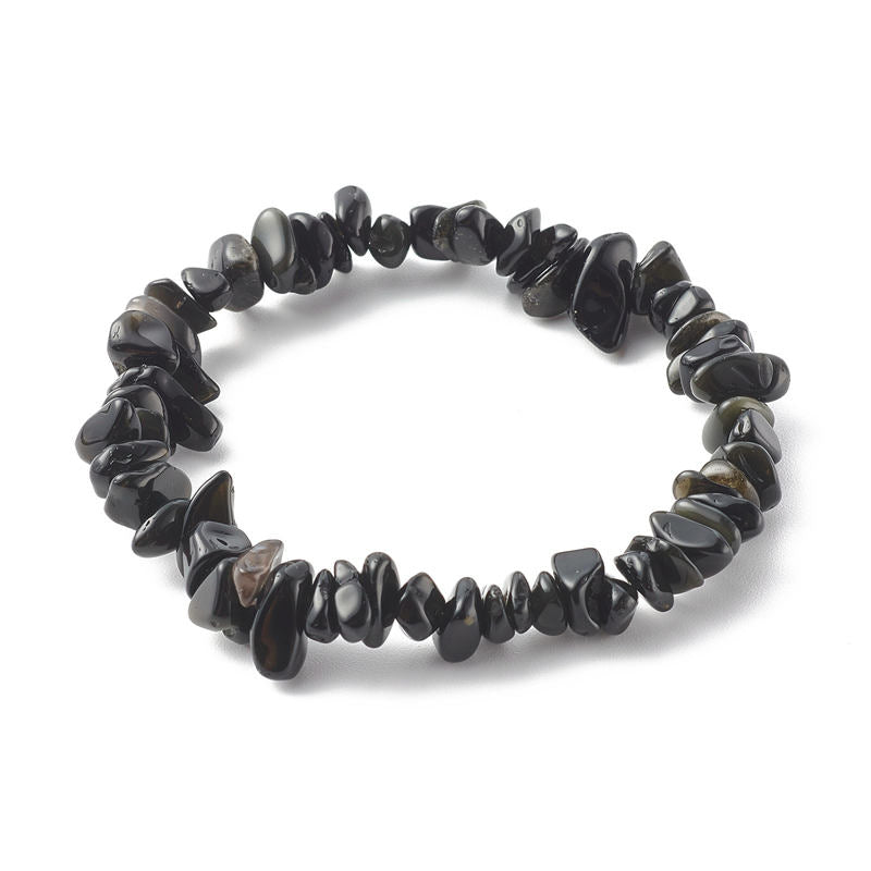 Buddha Stones Amethyst Lazurite Various Crystal Stone Healing Positive Bracelet - Black Obsidian - image 15