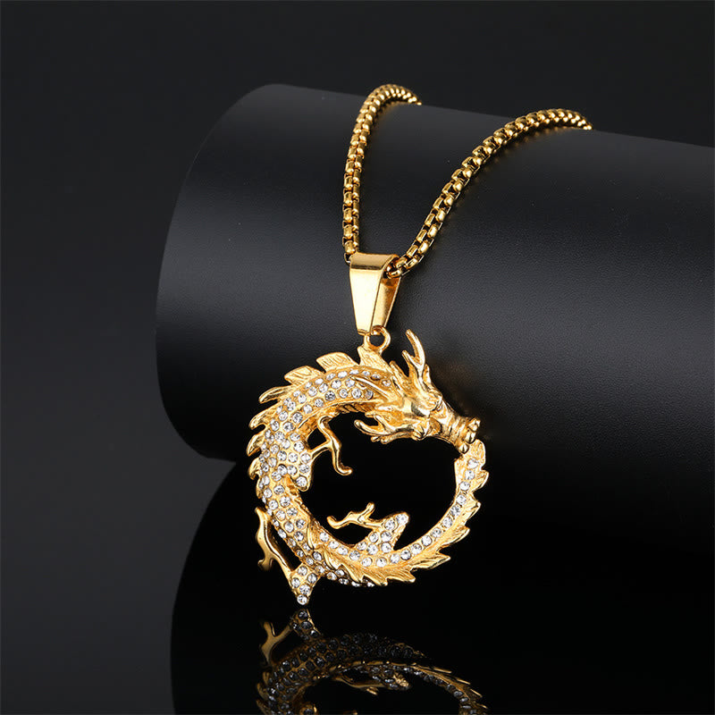 Buddha Stones Chinese Zodiac Dragon Pattern Success Necklace Pendant - image 1