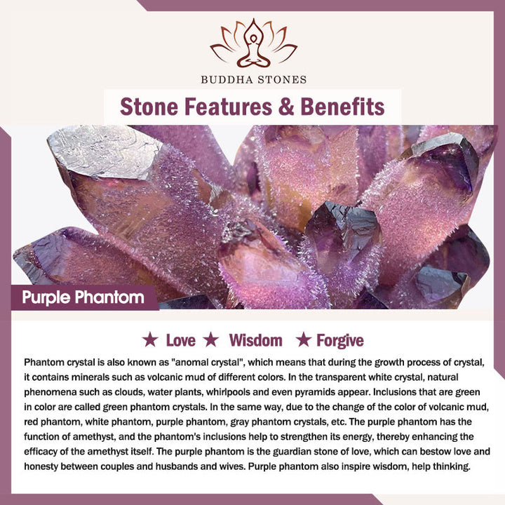 Buddha Stones Purple Phantom Purple Jade Scripture Citrine Love Wisdom Bracelet Bangle - image 8