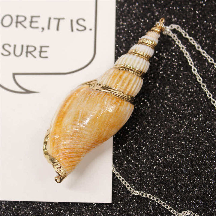 Natural Shankha Conch Shell Seashell Lucky Necklace Pendant - image 11