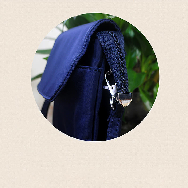 Buddha Stones Waterproof Handmade Embroidered Lotus Flowers Crossbody Bag Shoulder Bag Cellphone Bag - image 18