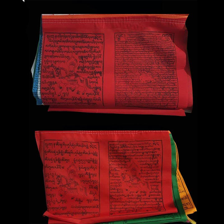 Buddha Stones Tibetan 5 Colors Windhorse Scriptures Auspicious Outdoor Prayer Flag - image 11