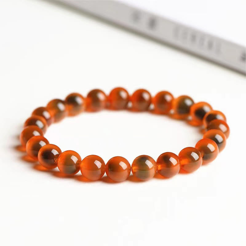 Buddha Stones Natural Colorful Candy Agate Harmony Strength Bead Bracelet - Orange Candy Agate - 10mm(19 Beads) - image 14