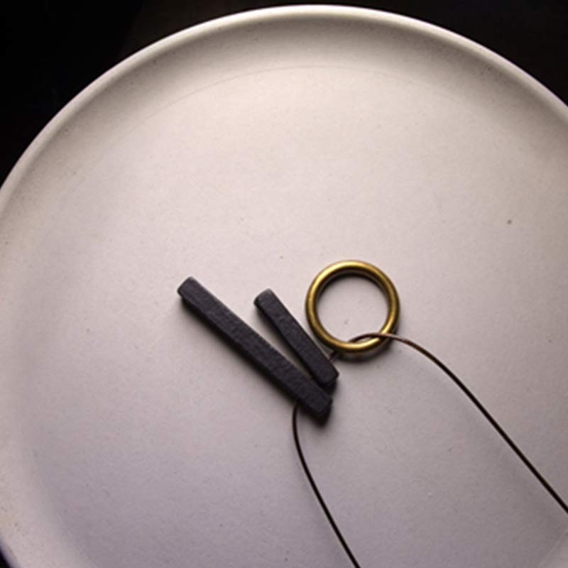 Buddha Stones Zen Circle Ebony Wood Enlightenment Necklace Pendant - image 9