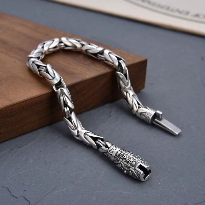 Buddha Stones Dorje Vajra Om Mani Padme Hum Peace Love Copper Chain Bracelet - image 1