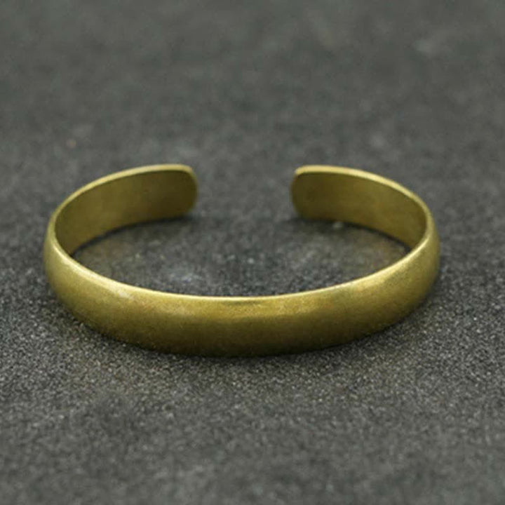 Buddha Stones 2Pcs Om Mani Padme Hum Dragon Phoenix Copper Leather Peace Cuff Bracelet Bangle - image 1