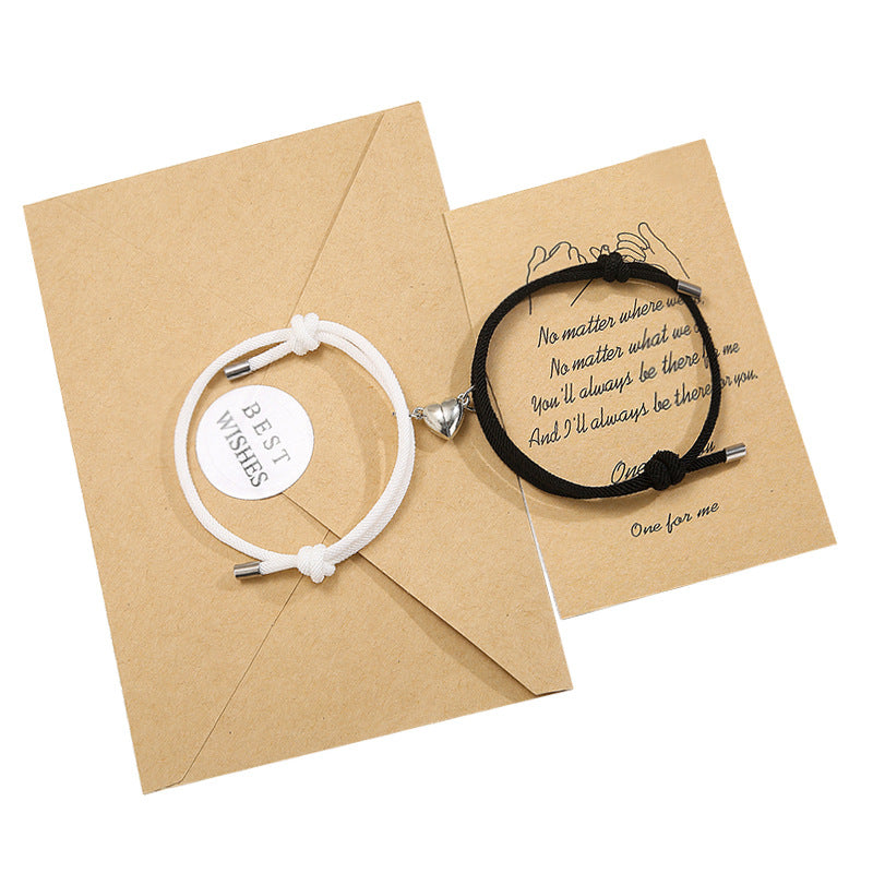 2Pcs Love Magnetic Couple String Strength Bracelet - image 5