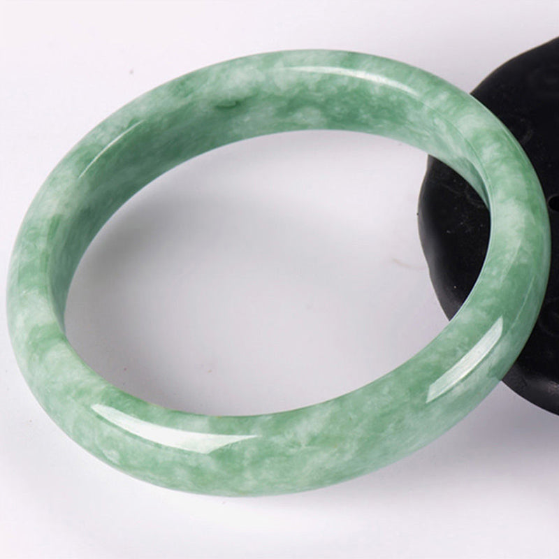 Buddha Stones Natural Jade Prosperity Bangle Bracelet - image 1