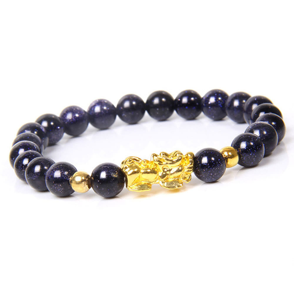 Buddha Stones FengShui Lucky Pixiu Obsidian Wealth Bracelet - 2 - image 1
