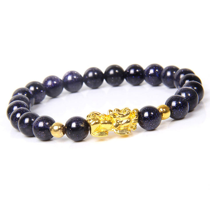 Buddha Stones FengShui Lucky Pixiu Obsidian Wealth Bracelet - 2 - image 1