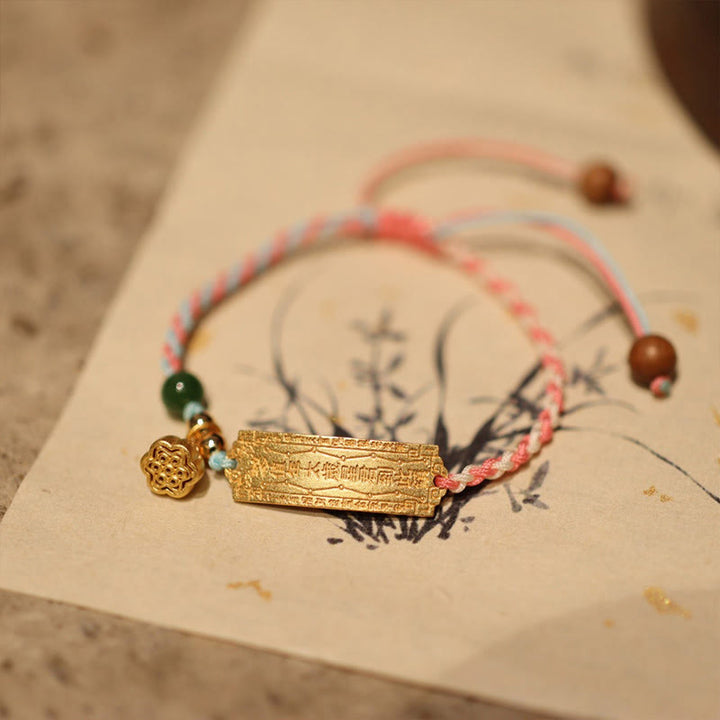 Buddha Stones 925 Sterling Silver Handmade Multicolor String Protection Luck Charm Braid Bracelet - image 6