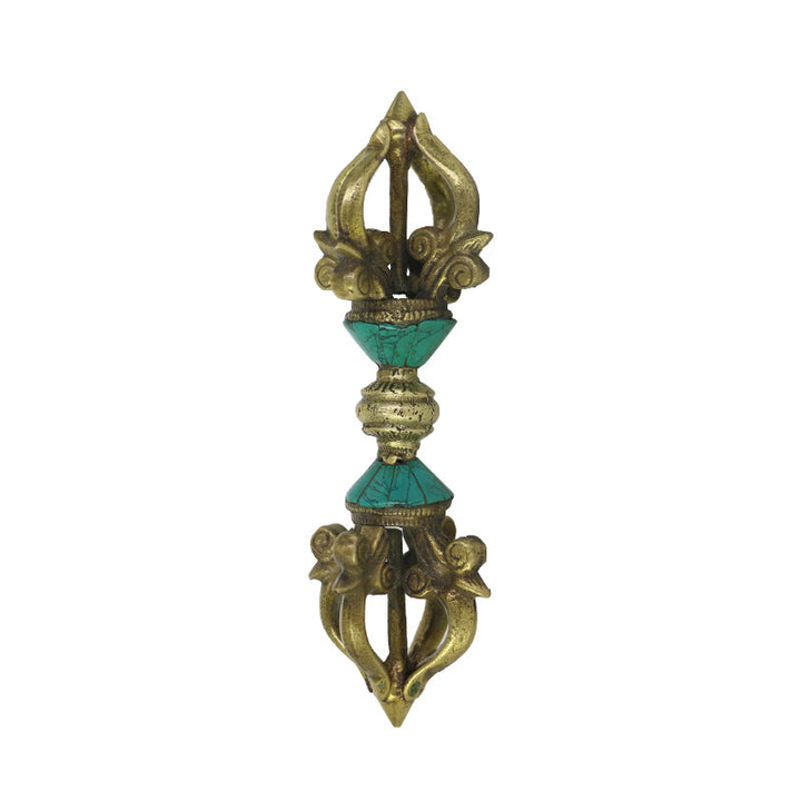 Buddha Stones Tibetan Five Prong Vajra Dorje Handcrafted Nepal Spiritual Power Copper Decoration - image 11