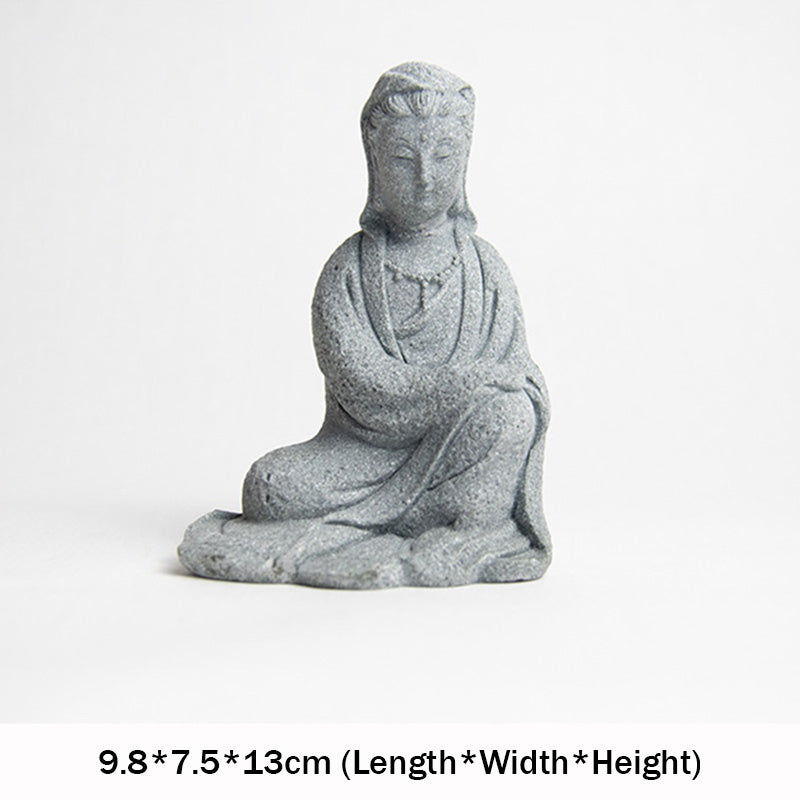 Buddha Stones Avalokitesvara Statue Blessing Home Decoration - 9.8*7.5*13cm - image 11