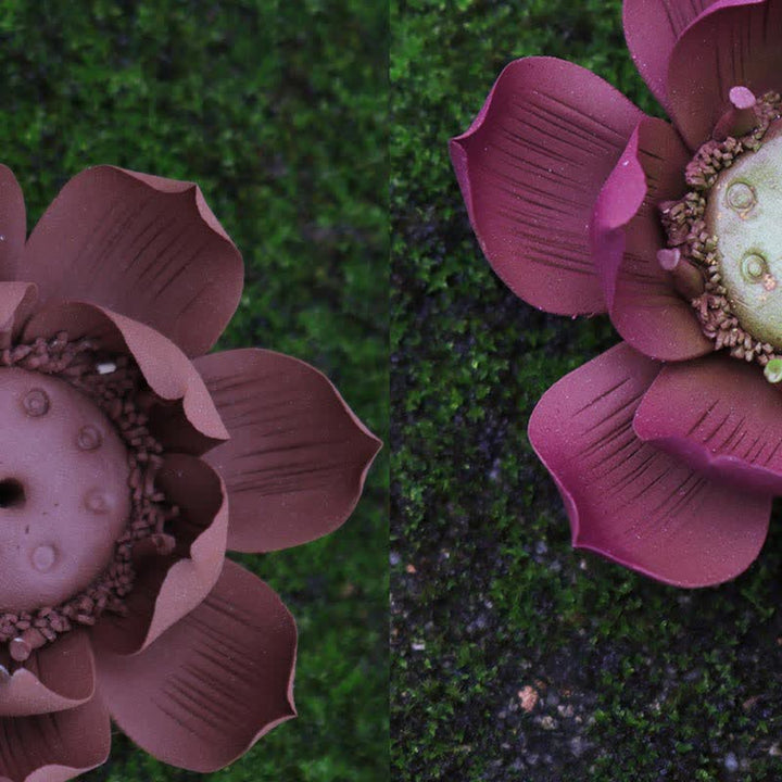 Buddha Stones Tibetan Lotus Positive Peace Incense Burner Decoration - image 9