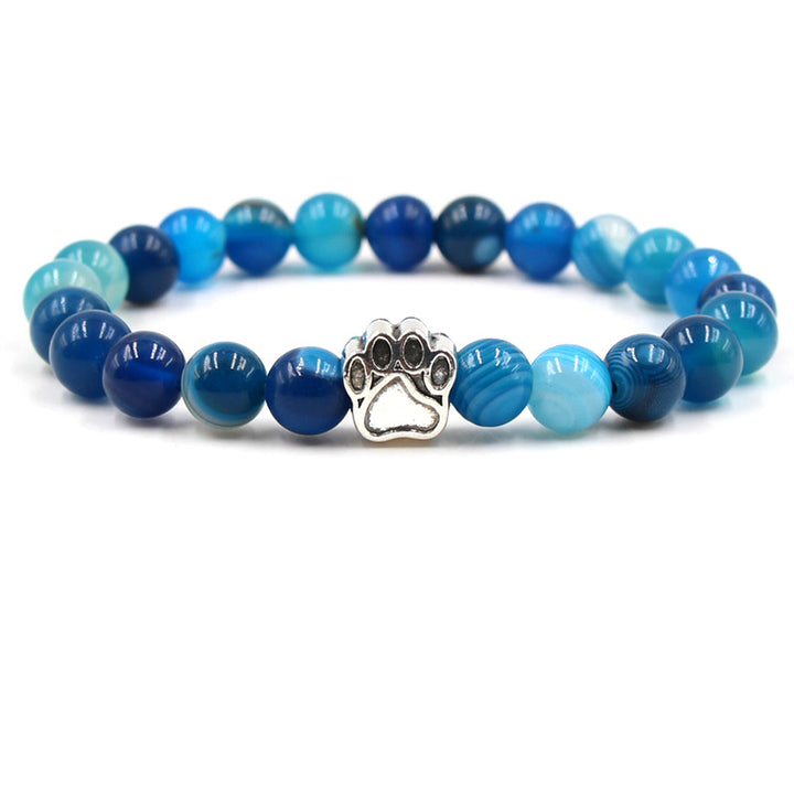 Indian Agate Green Agate Dog Paw Positive Calm Bracelet - Blue Agate (Hope ♥ Unity) - image 4