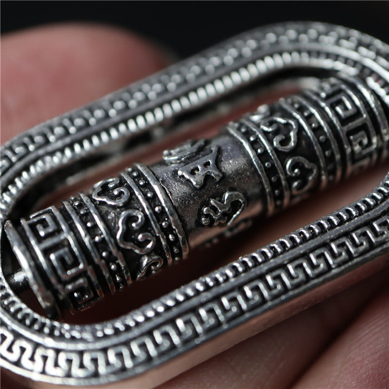 Buddha Stones Tibet Om Mani Padme Hum Prayer Wheel Peace Rotatable Car Hanging Decoration - image 4